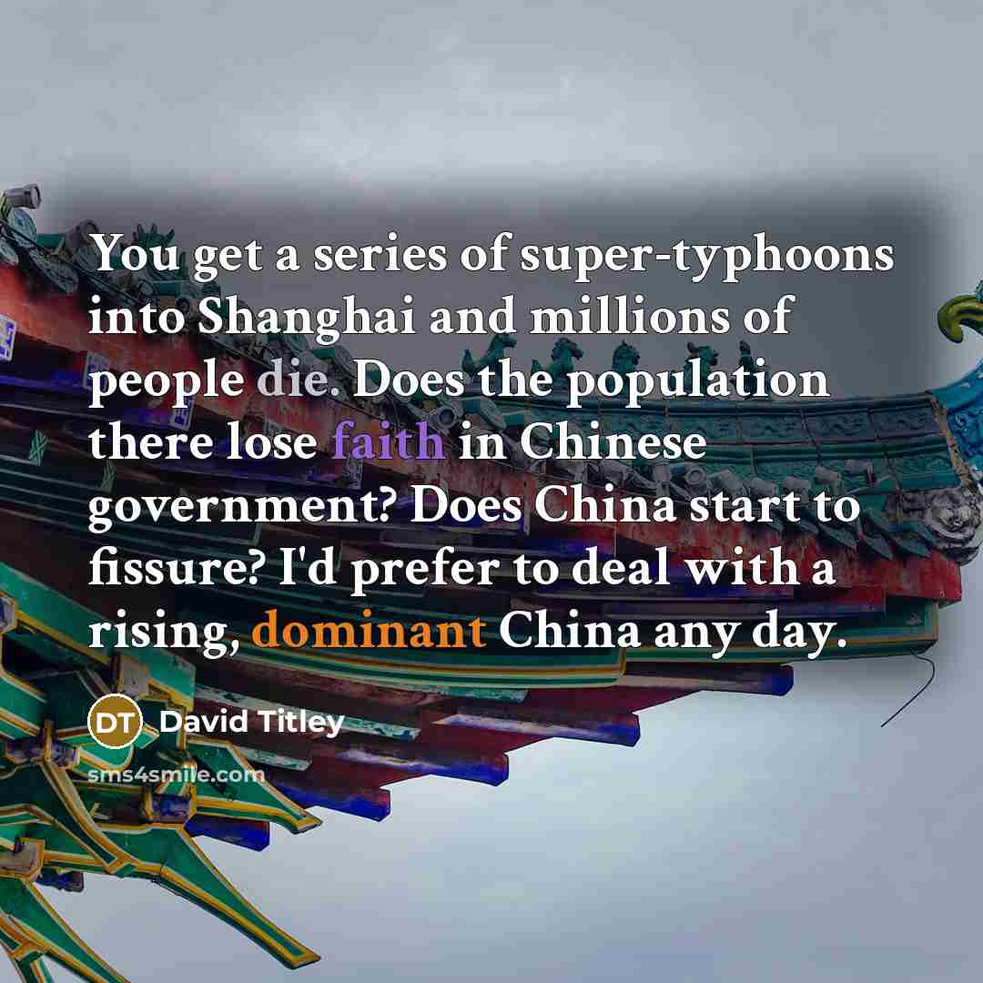 “You get a series of super-typhoons into Shanghai and millions…” quote by David Titley