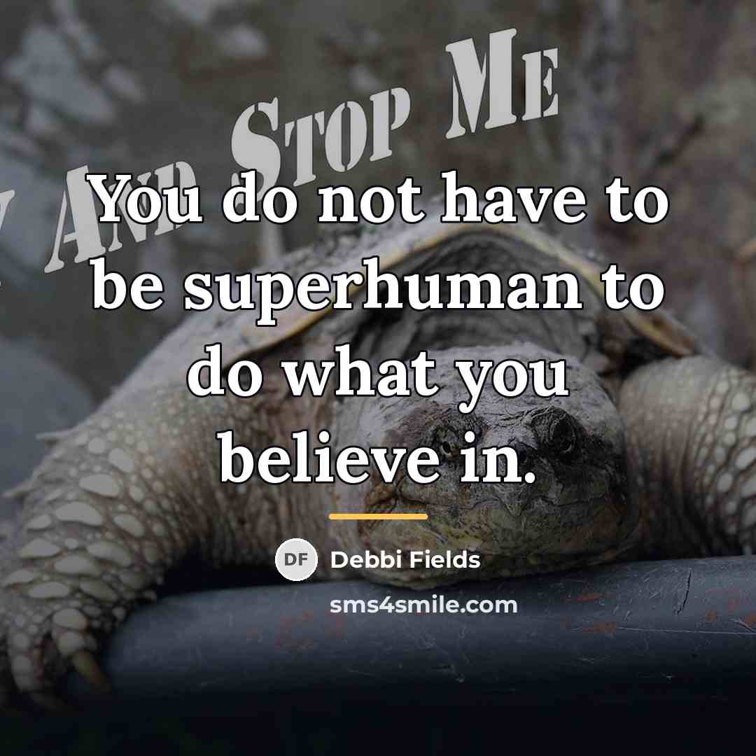 “You do not have to be superhuman to do what…” quote by Debbi Fields