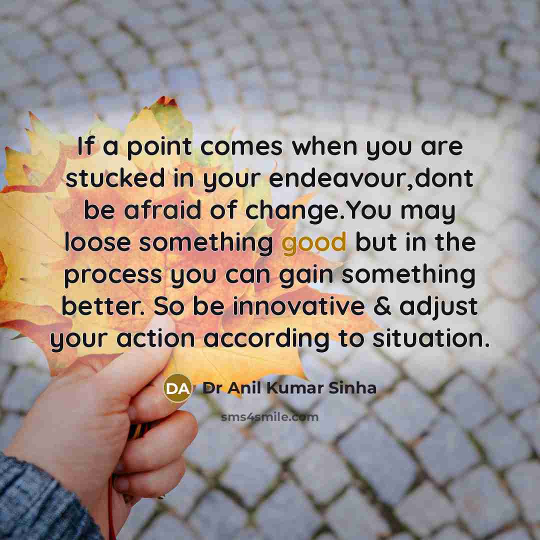 “If a point comes when you are stucked in your…” quote by Dr Anil Kumar Sinha