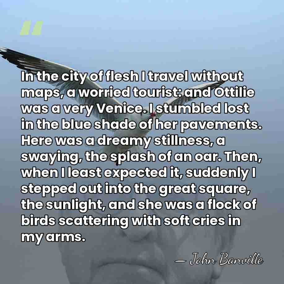 In the city of flesh I travel without maps, a worried tourist:&hellip; - John Banville