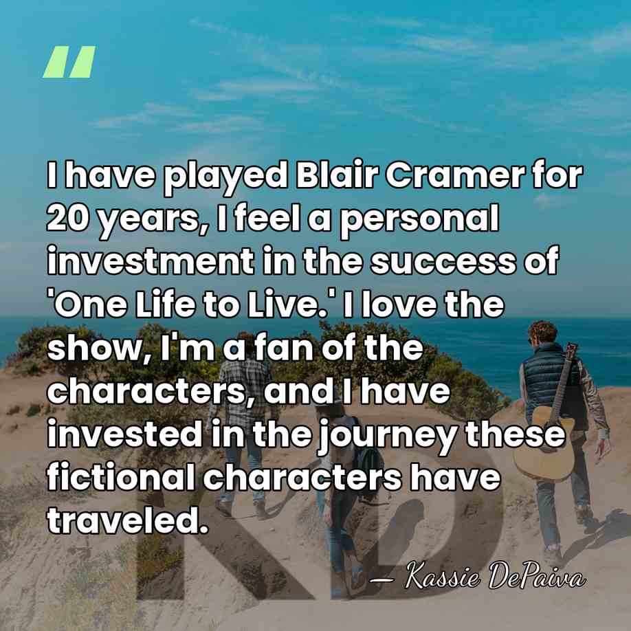 I have played Blair Cramer for 20 years, I feel a personal&hellip; - Kassie DePaiva