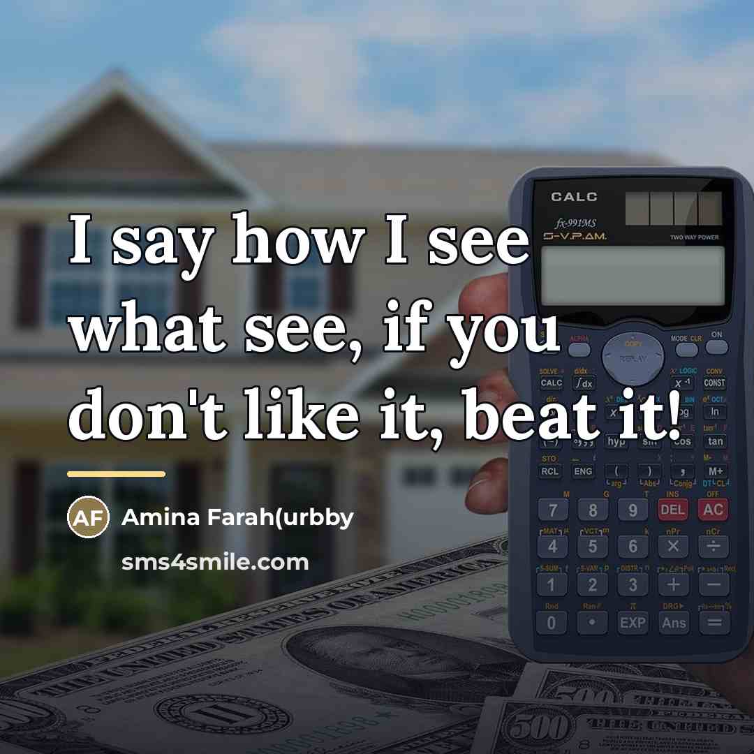 “I say how I see what see, if you don't…” quote by Amina Farah