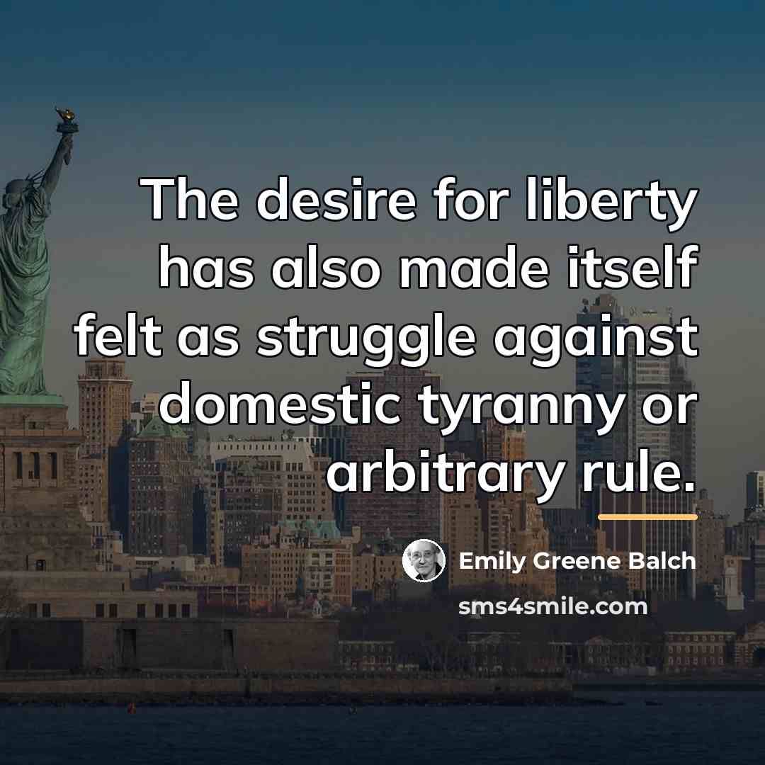 “The desire for liberty has also made itself felt as…” quote by Emily Greene Balch