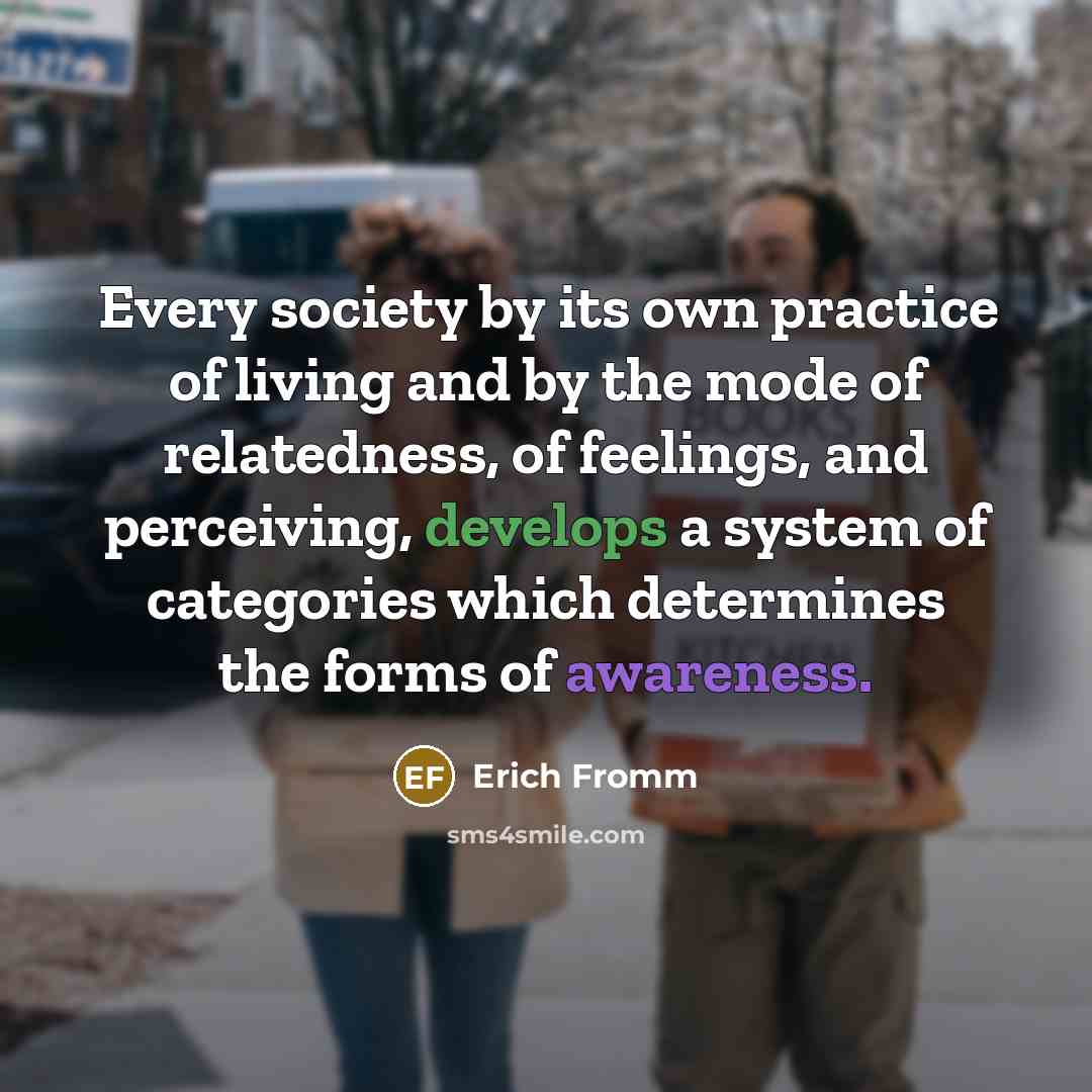 “Every society by its own practice of living and by…” quote by Erich Fromm