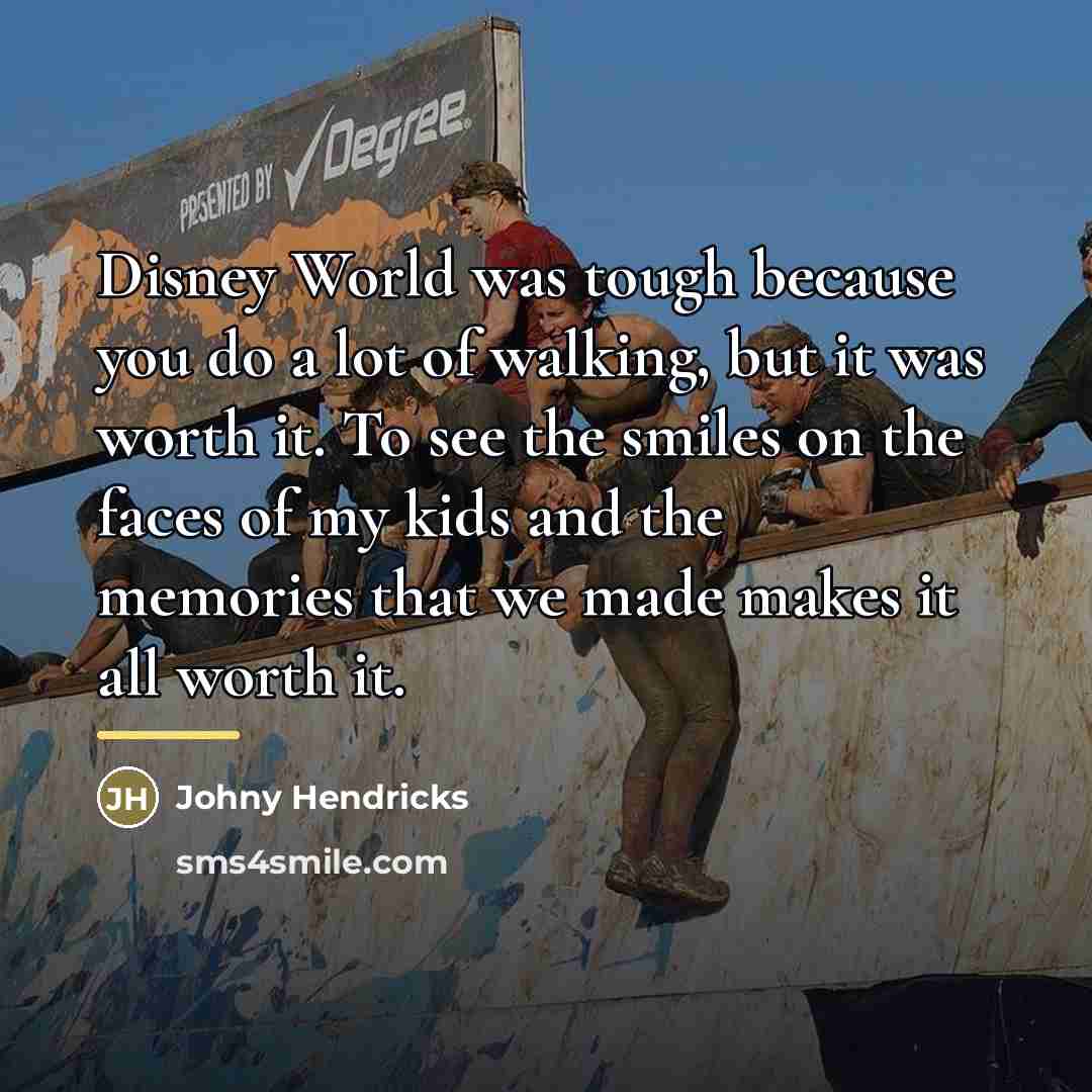 “Disney World was tough because you do a lot of…” quote by Johny Hendricks