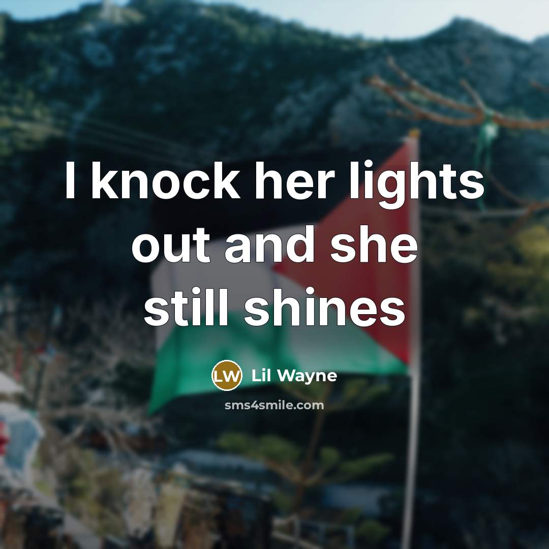 “I knock her lights out and she still shines” quote by Lil Wayne