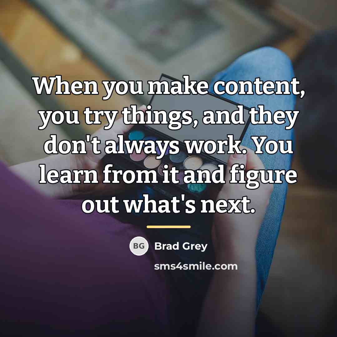 “When you make content, you try things, and they don't…” quote by Brad Grey