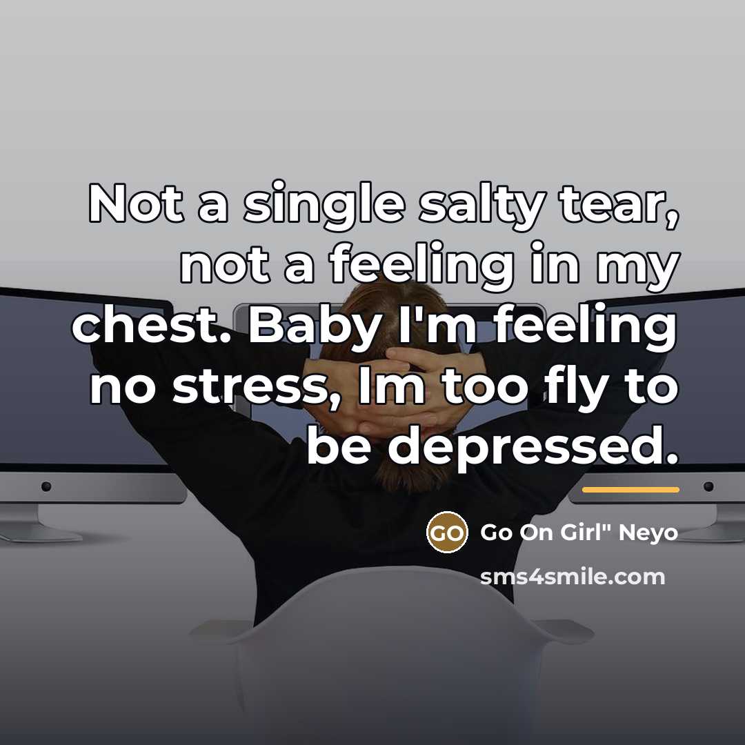“Not a single salty tear, not a feeling in my…” quote by Anonymous