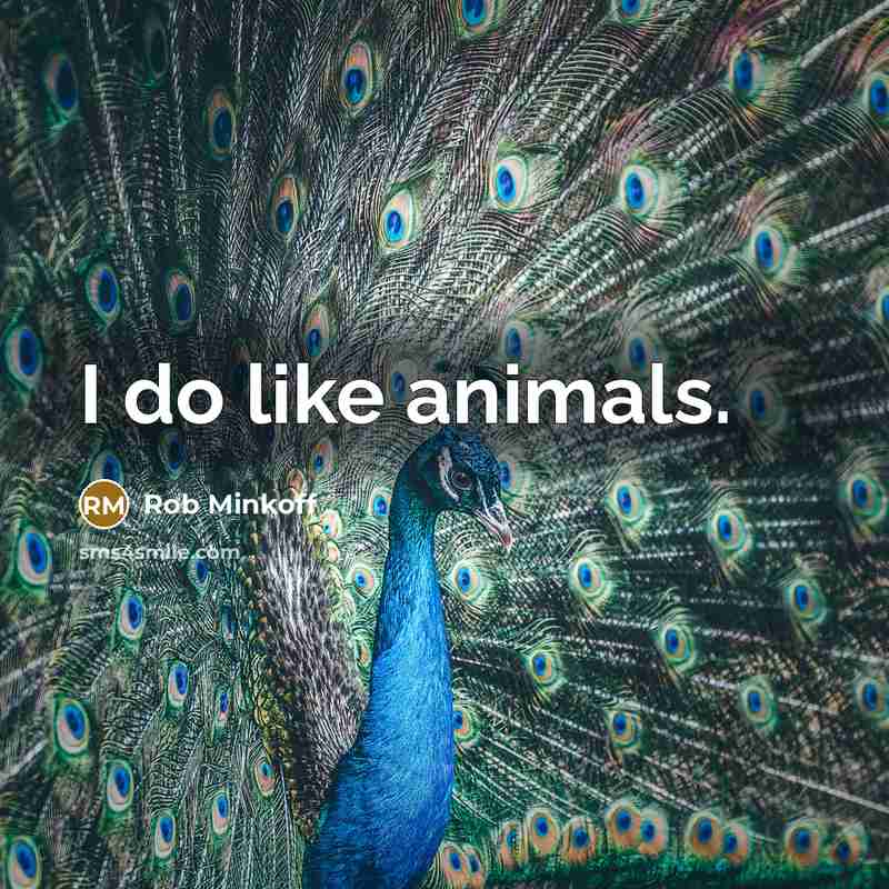 “I do like animals.…” quote by Rob Minkoff