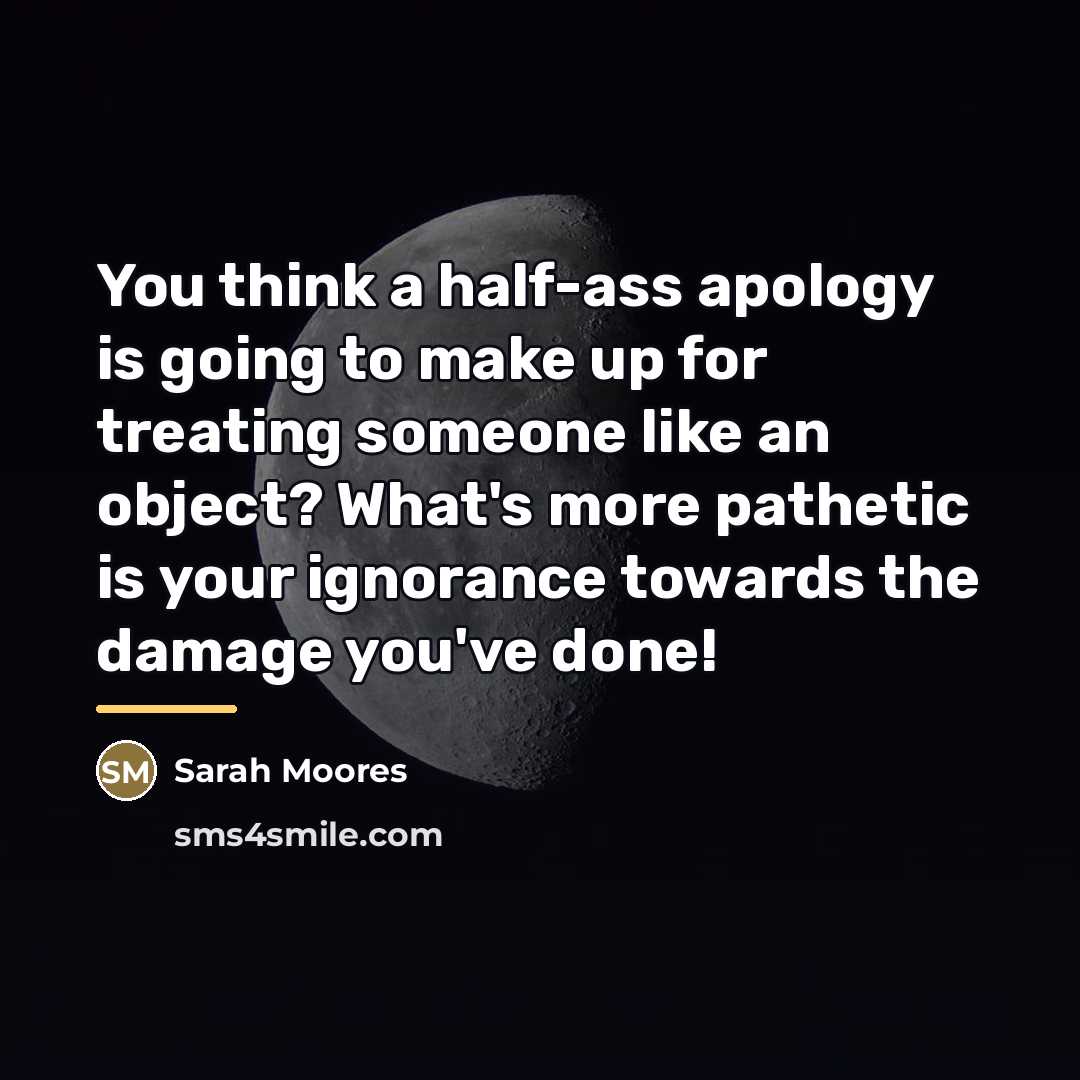 “You think a half-ass apology is going to make up…” quote by Sarah Moores