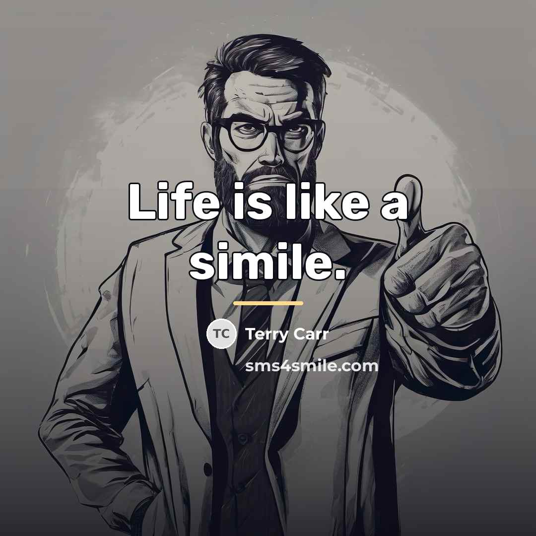 “Life is like a simile.…” quote by Terry Carr