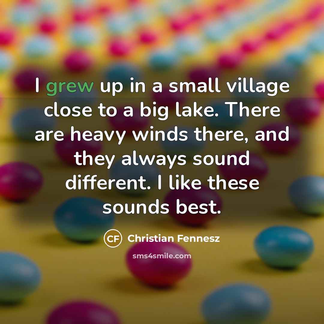 “I grew up in a small village close to a…” quote by Christian Fennesz