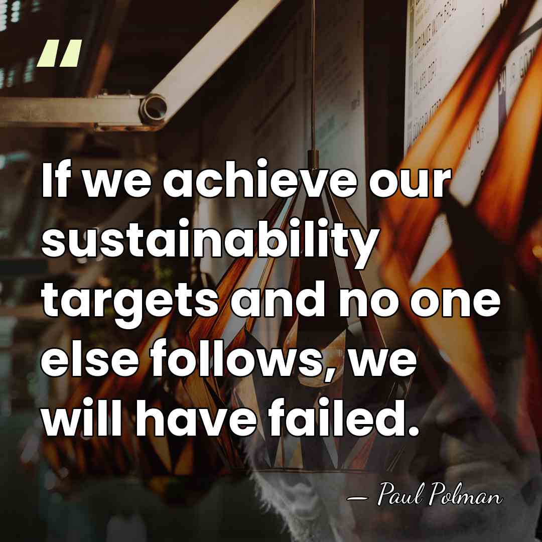 If we achieve our sustainability targets and no one else follows, we&hellip; - Paul Polman