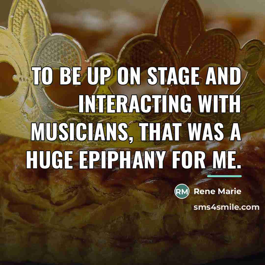 “To be up on stage and interacting with musicians, that…” quote by Rene Marie