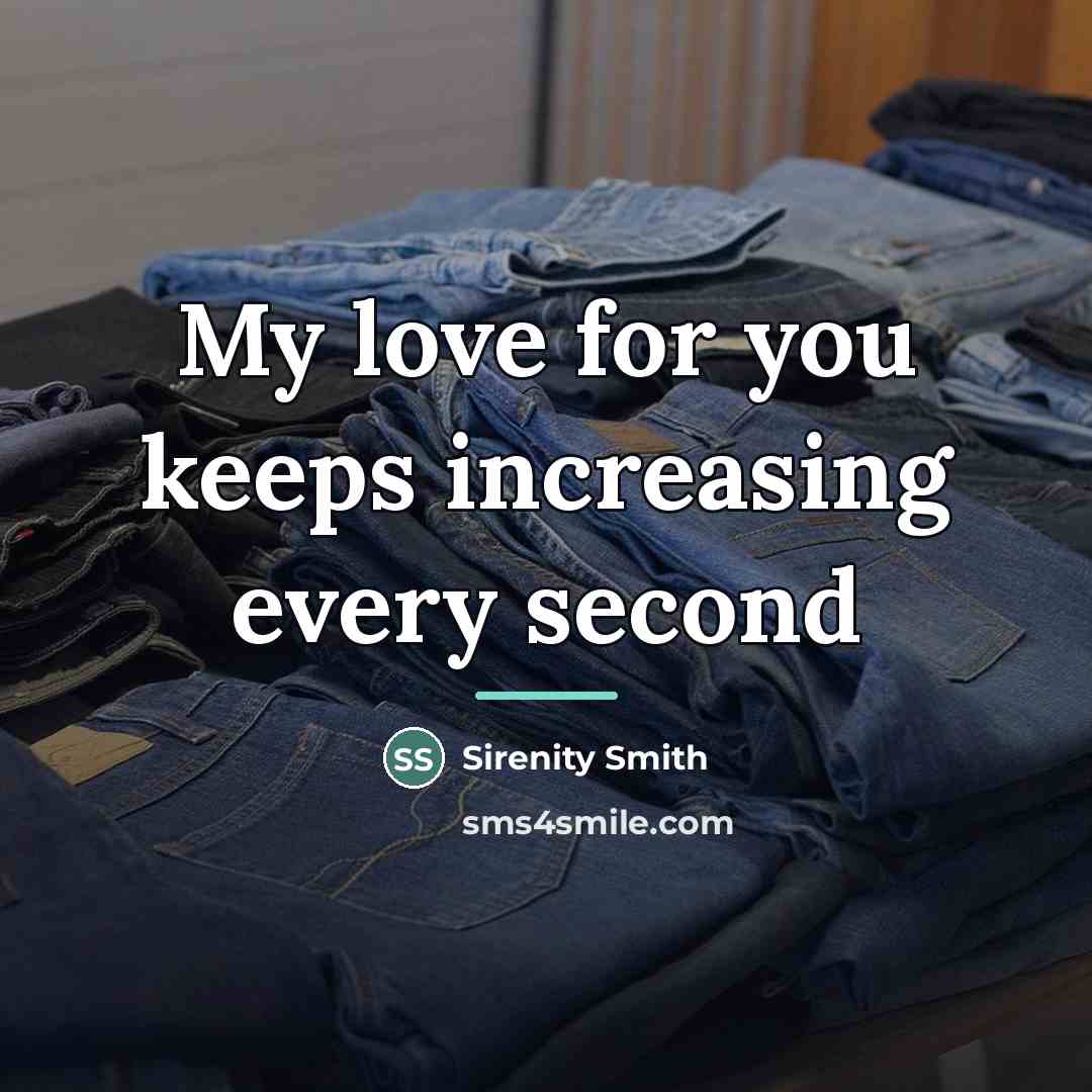 “My love for you keeps increasing every second…” quote by Sirenity Smith