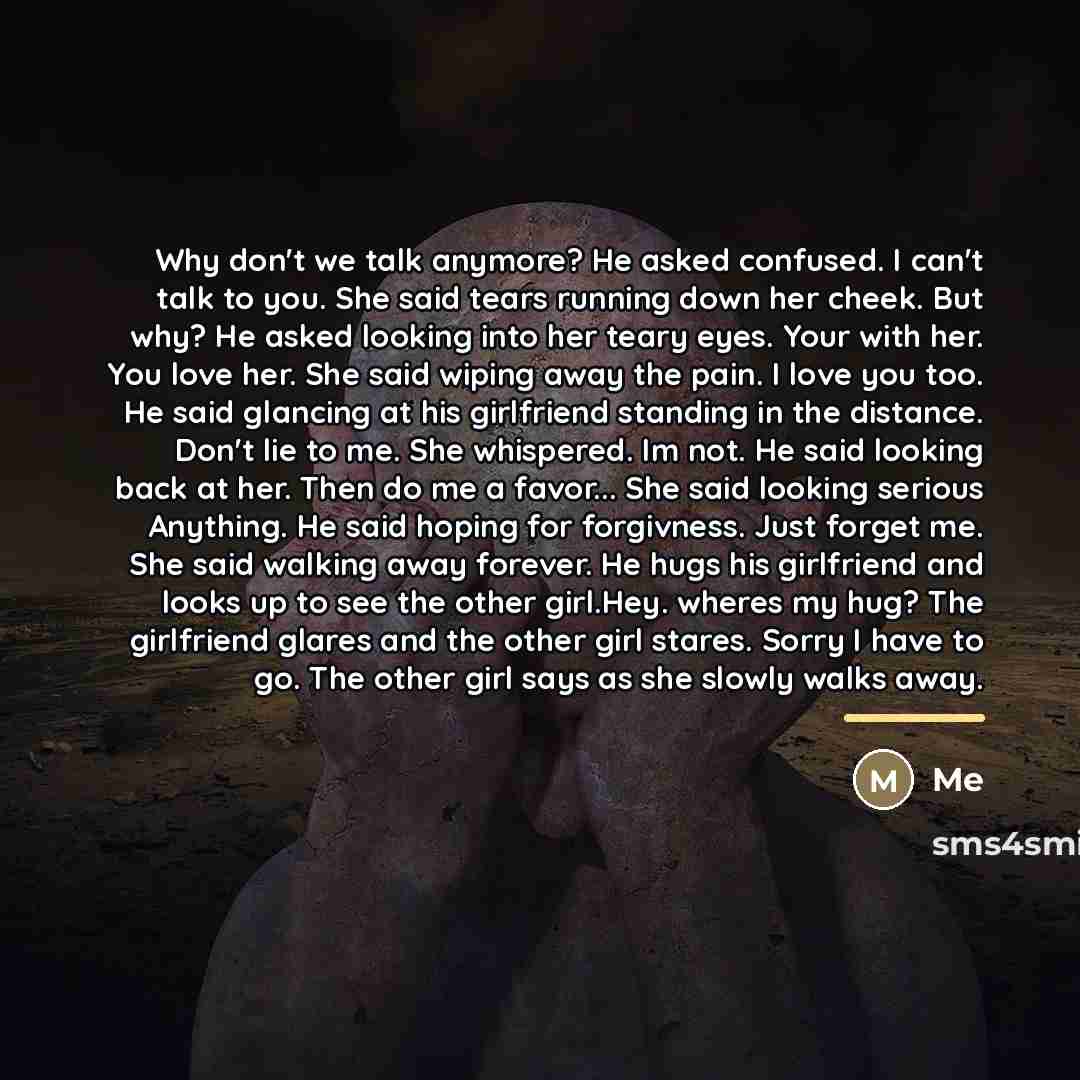 “Why don't we talk anymore? He asked confused. I can't…” quote by Me