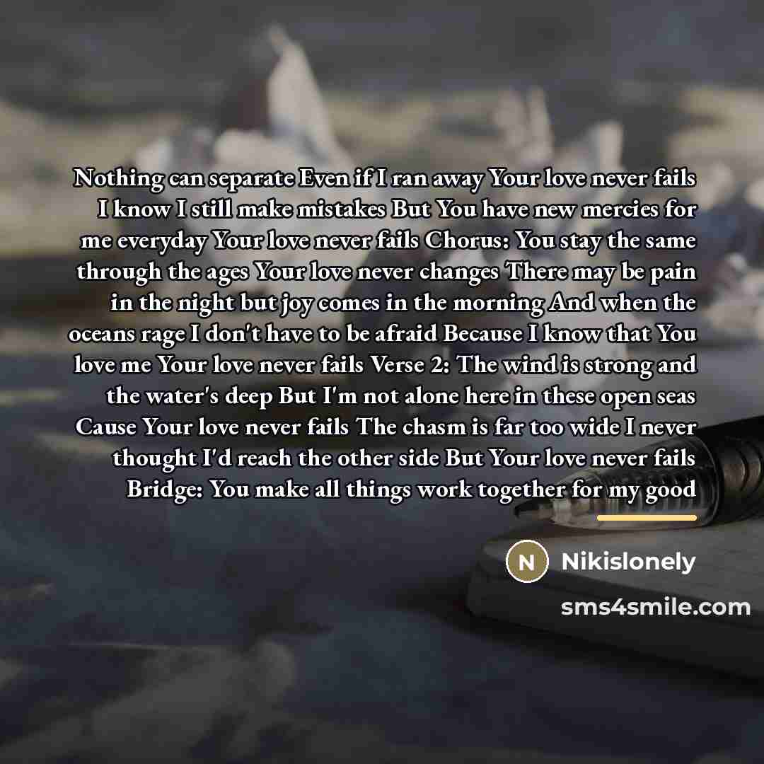 “Nothing can separate Even if I ran away Your love…” quote by Nikislonely