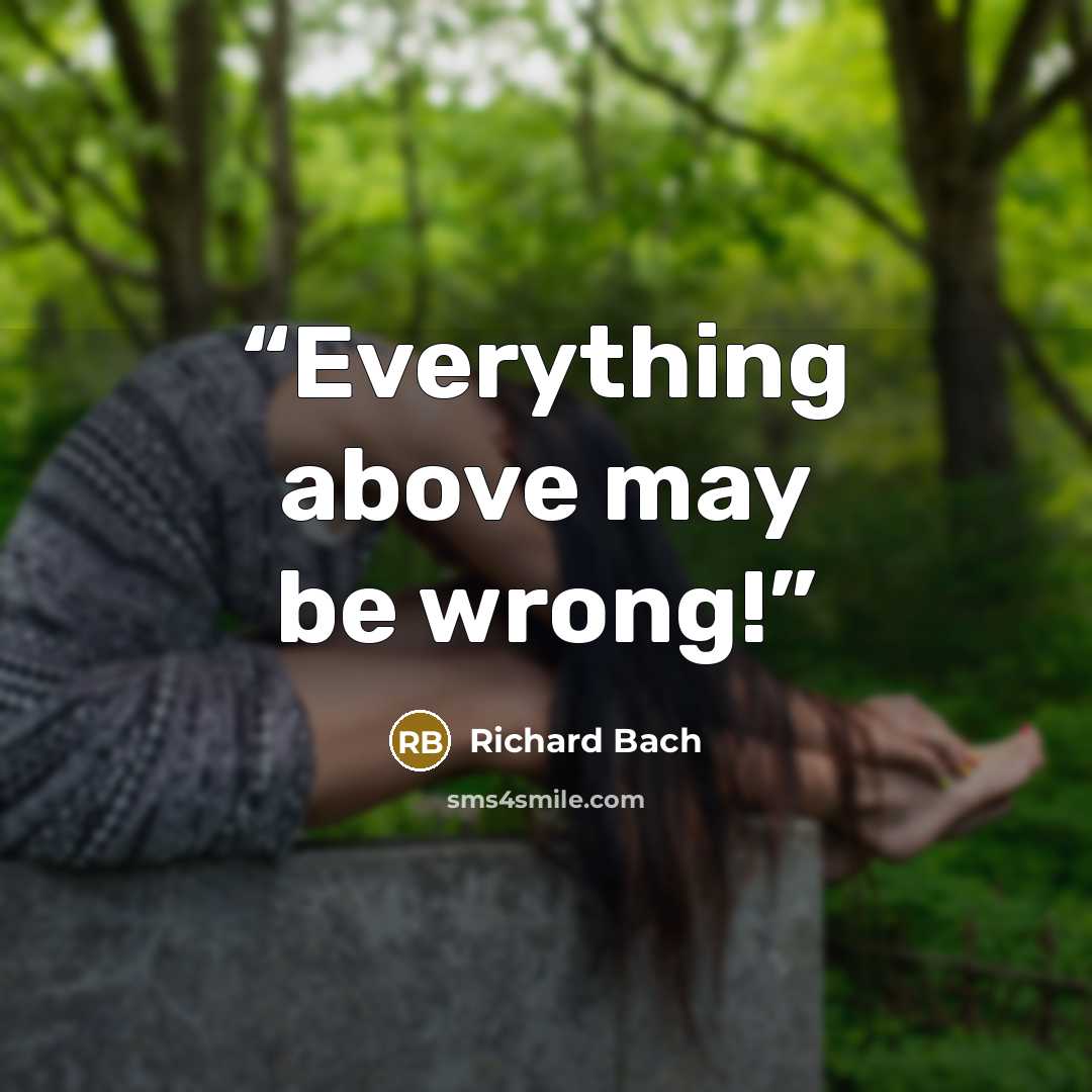 “Everything above may be wrong!” quote by Richard Bach