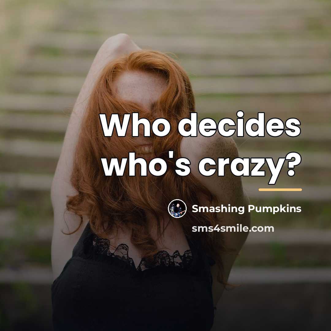 “Who decides who's crazy?…” quote by Smashing Pumpkins