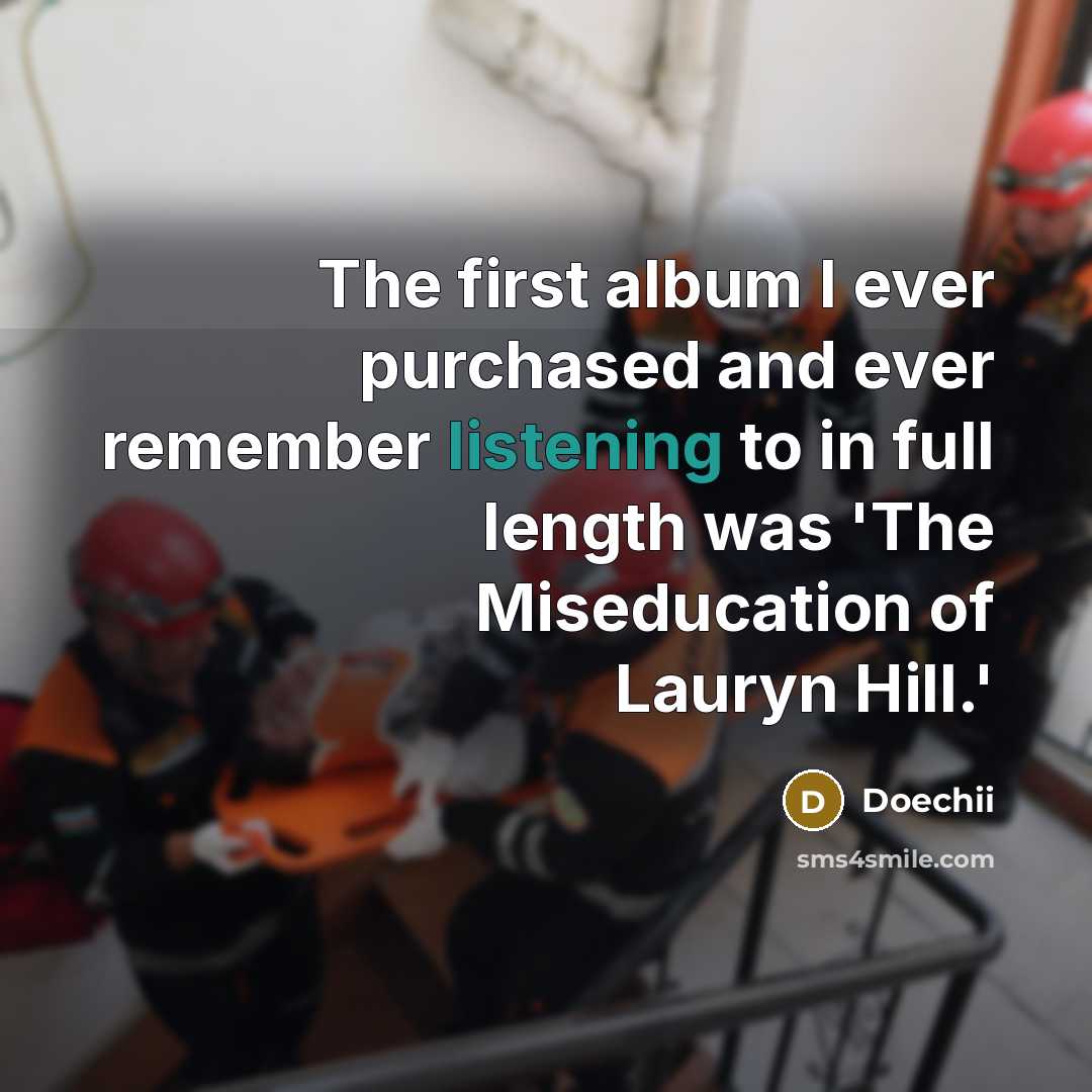 “The first album I ever purchased and ever remember listening…” quote by Doechii