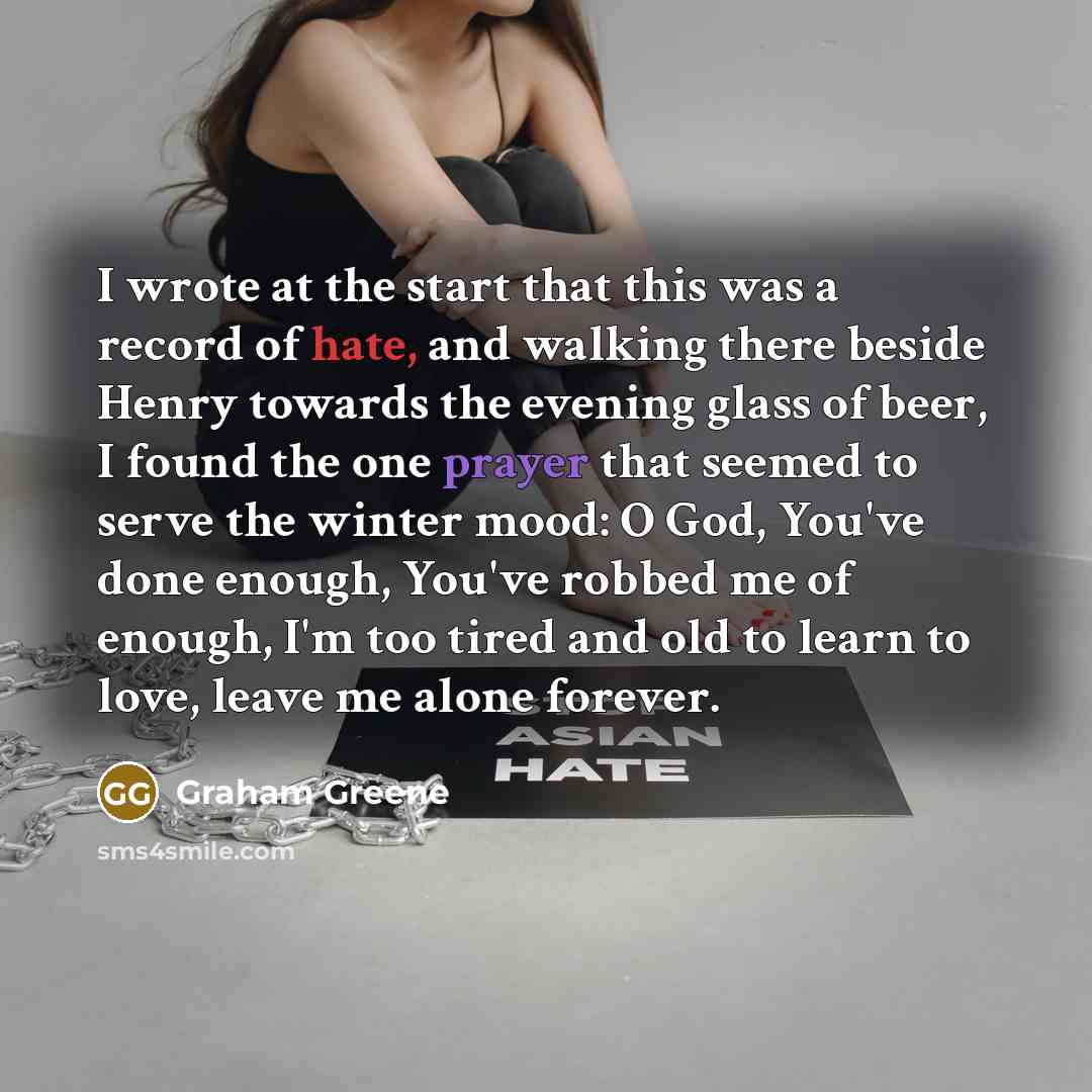 “I wrote at the start that this was a record…” quote by Graham Greene