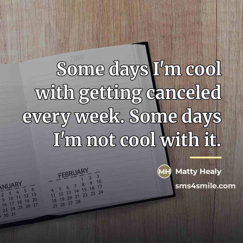“Some days I'm cool with getting canceled every week. Some…” quote by Matty Healy