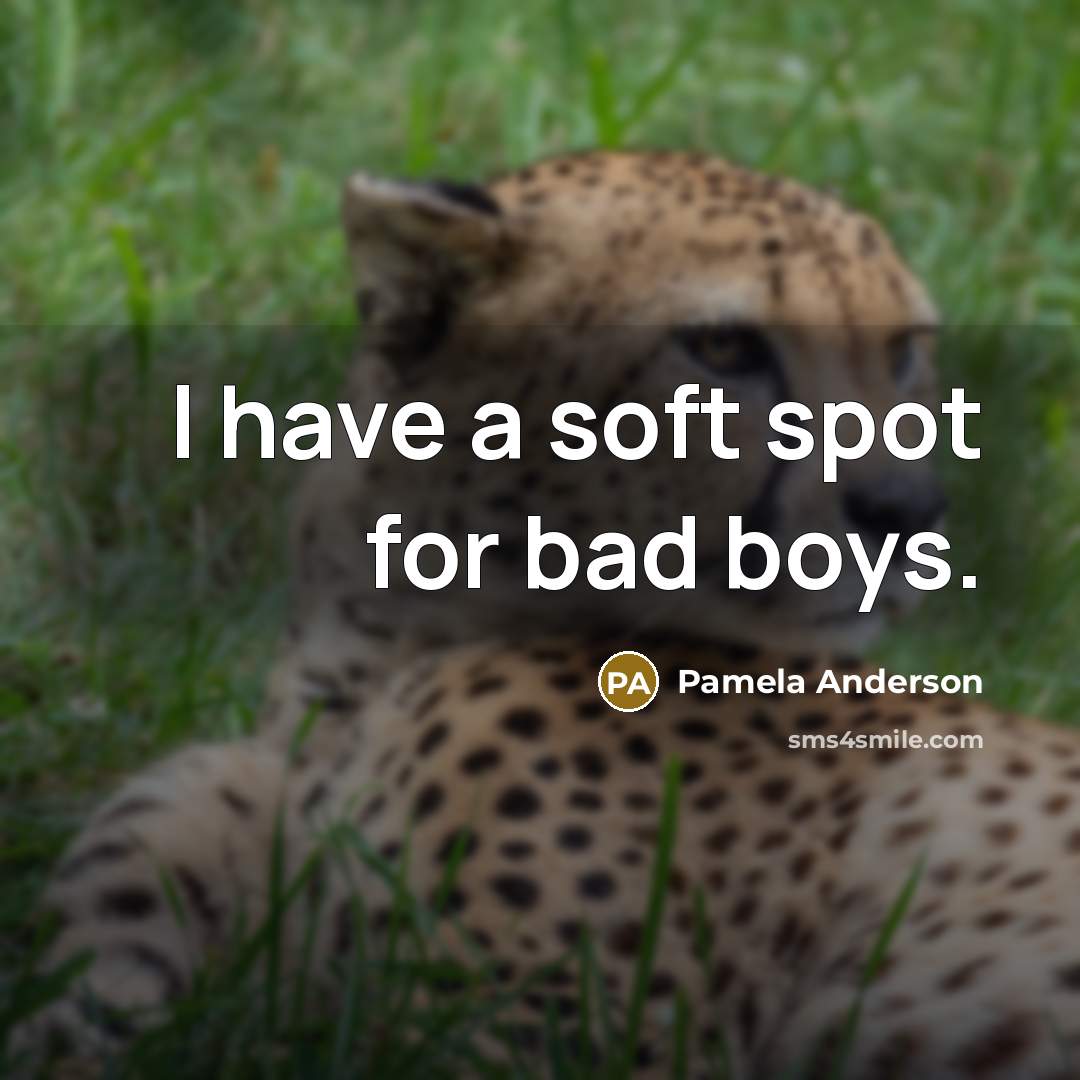 “I have a soft spot for bad boys.…” quote by Pamela Anderson