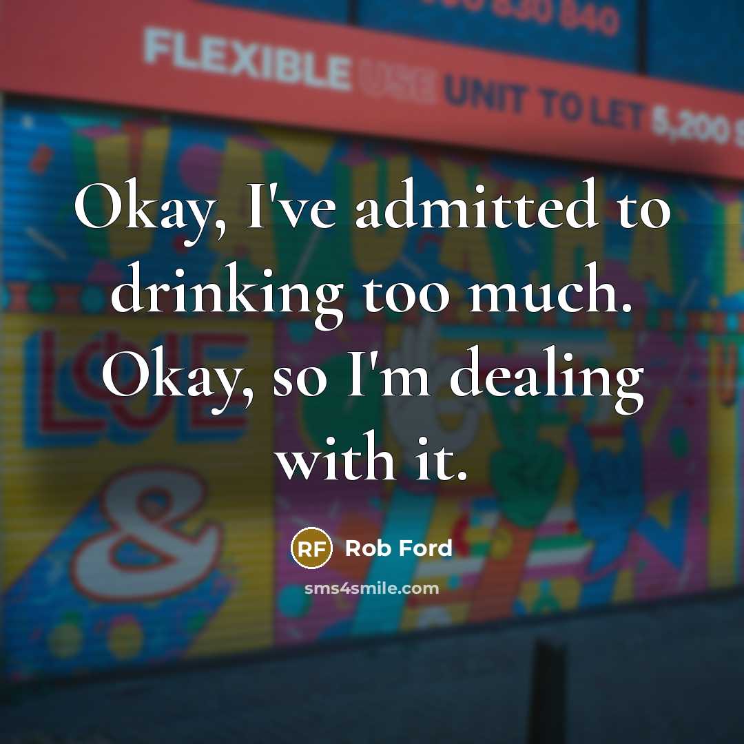 “Okay, I've admitted to drinking too much. Okay, so I'm…” quote by Rob Ford