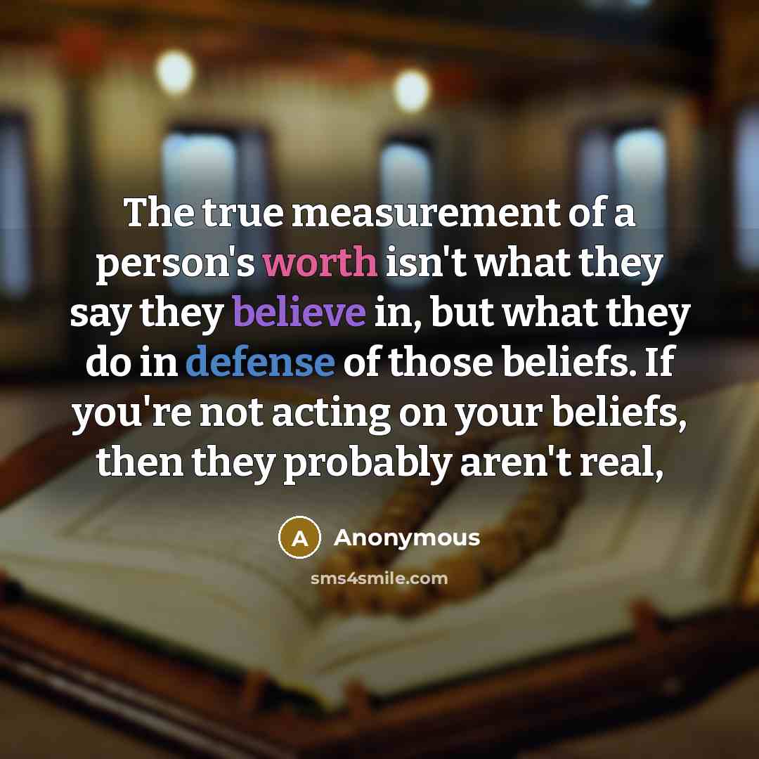 “The true measurement of a person's worth isn't what they…” quote by Anonymous