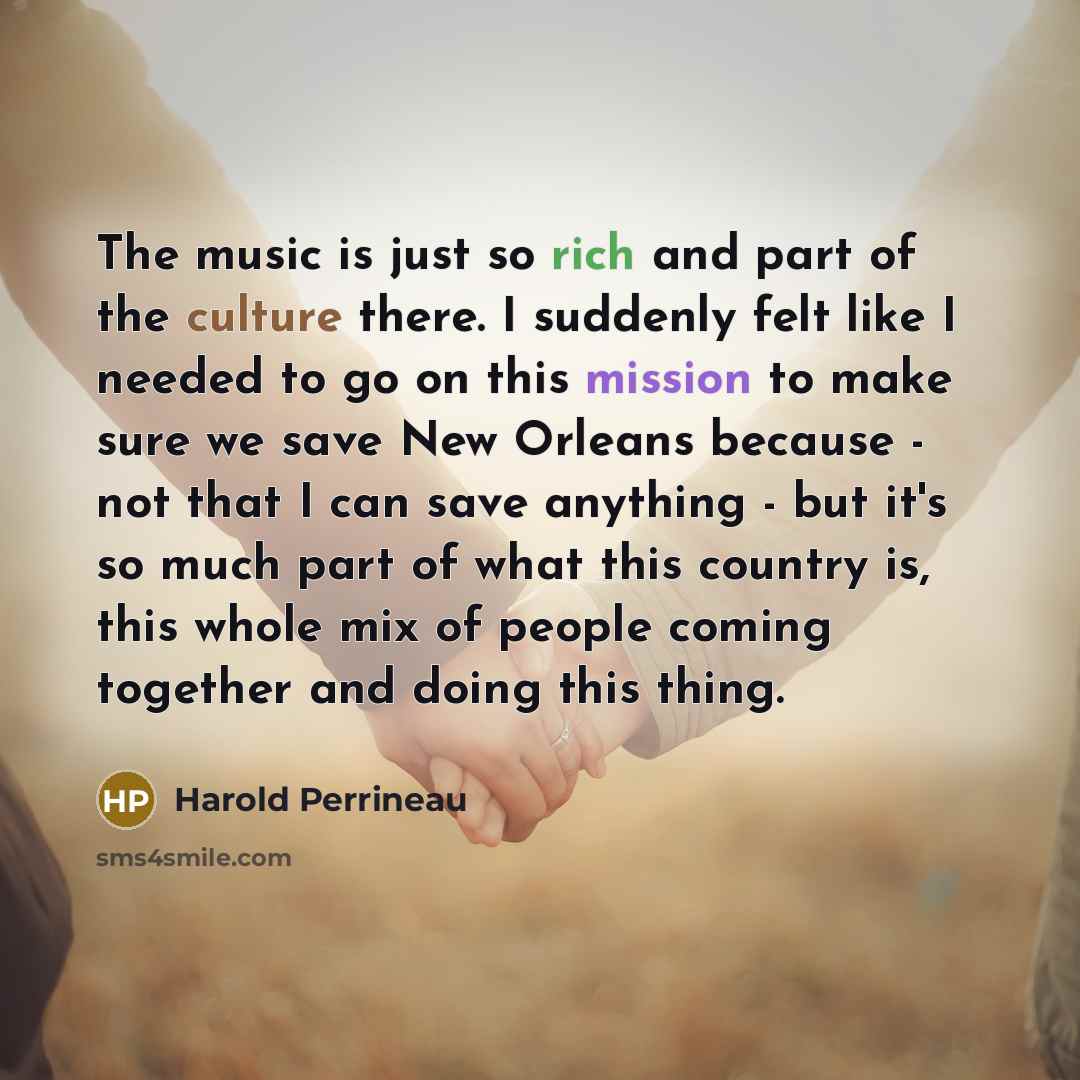 “The music is just so rich and part of the…” quote by Harold Perrineau