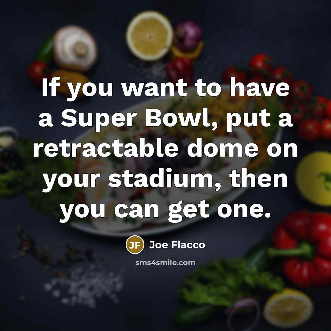 “If you want to have a Super Bowl, put a…” quote by Joe Flacco