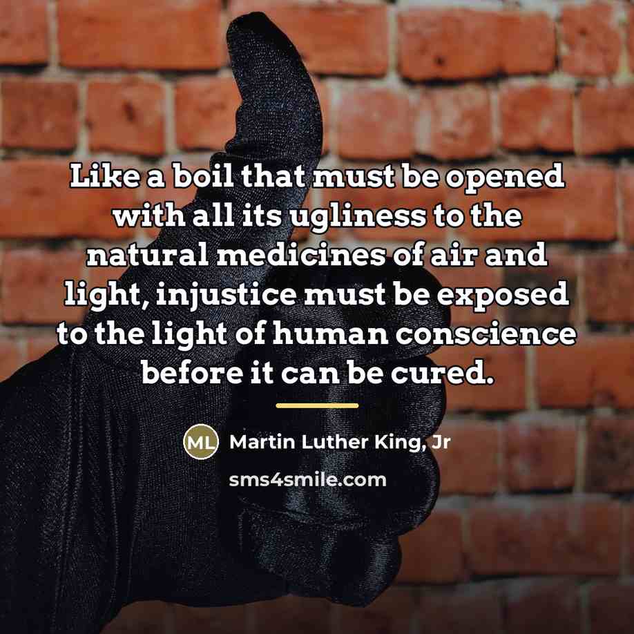 “Like a boil that must be opened with all its…” quote by Martin Luther King, Jr