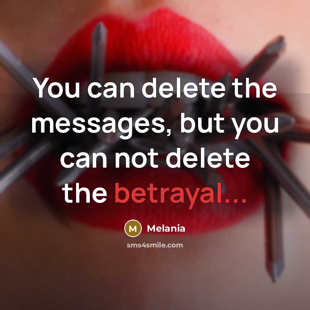 “You can delete the messages, but you can not delete…” quote by Melania