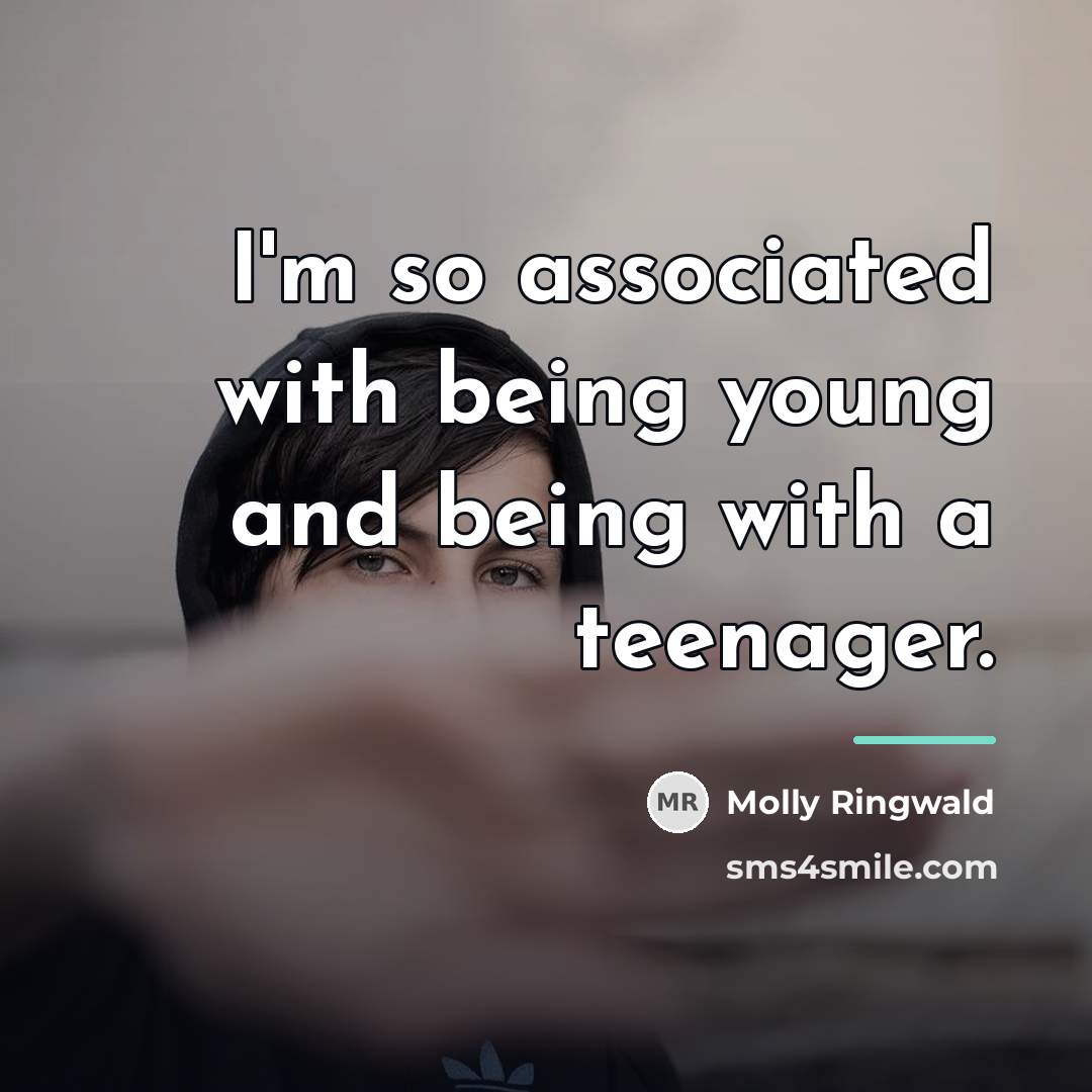 “I'm so associated with being young and being with a…” quote by Molly Ringwald