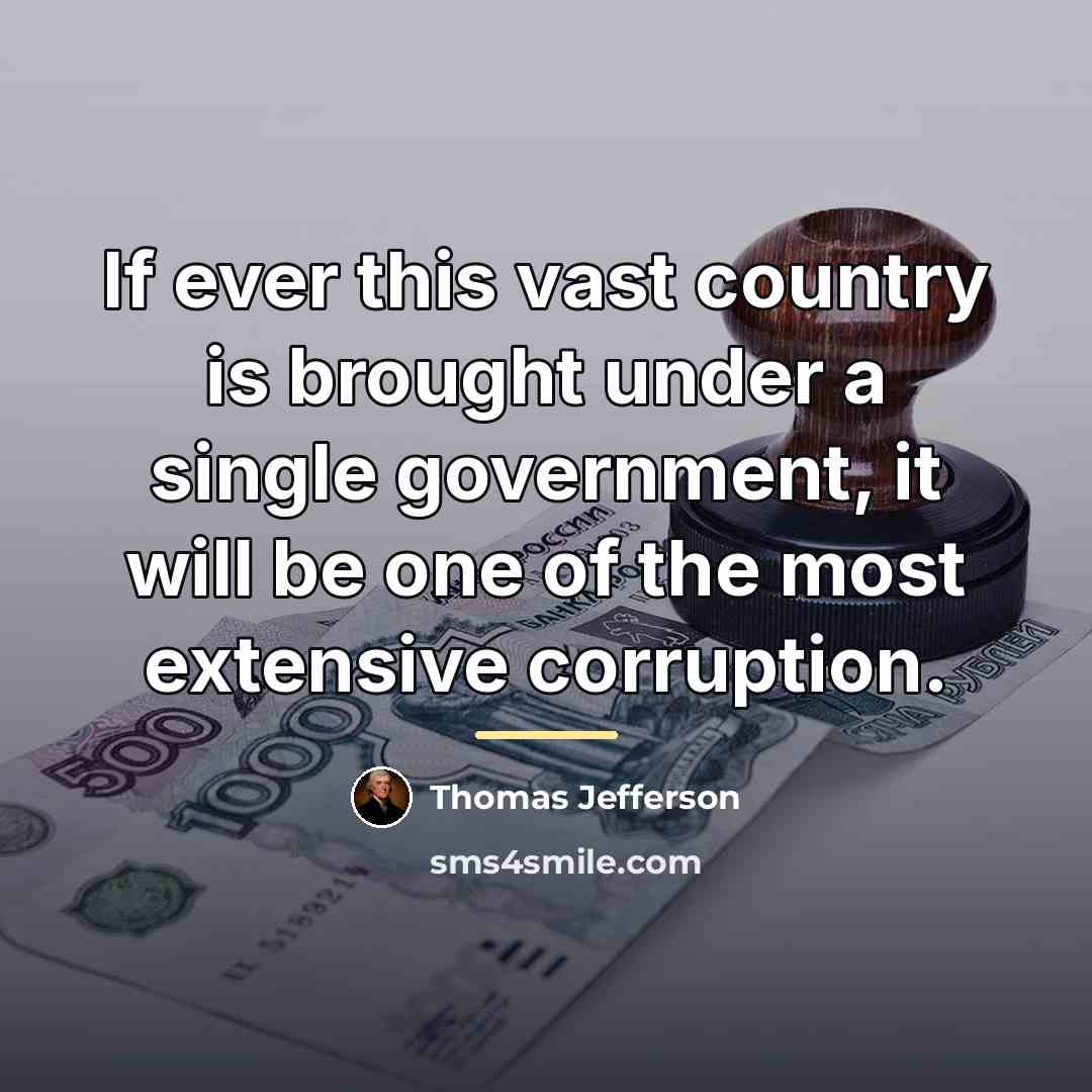 “If ever this vast country is brought under a single…” quote by Thomas Jefferson