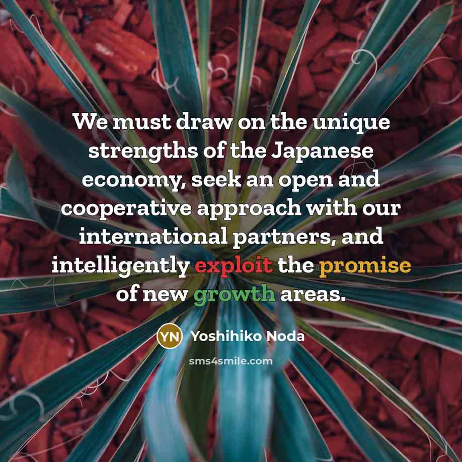 “We must draw on the unique strengths of the Japanese…” quote by Yoshihiko Noda