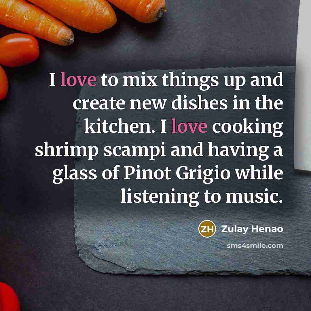 “I love to mix things up and create new dishes…” quote by Zulay Henao