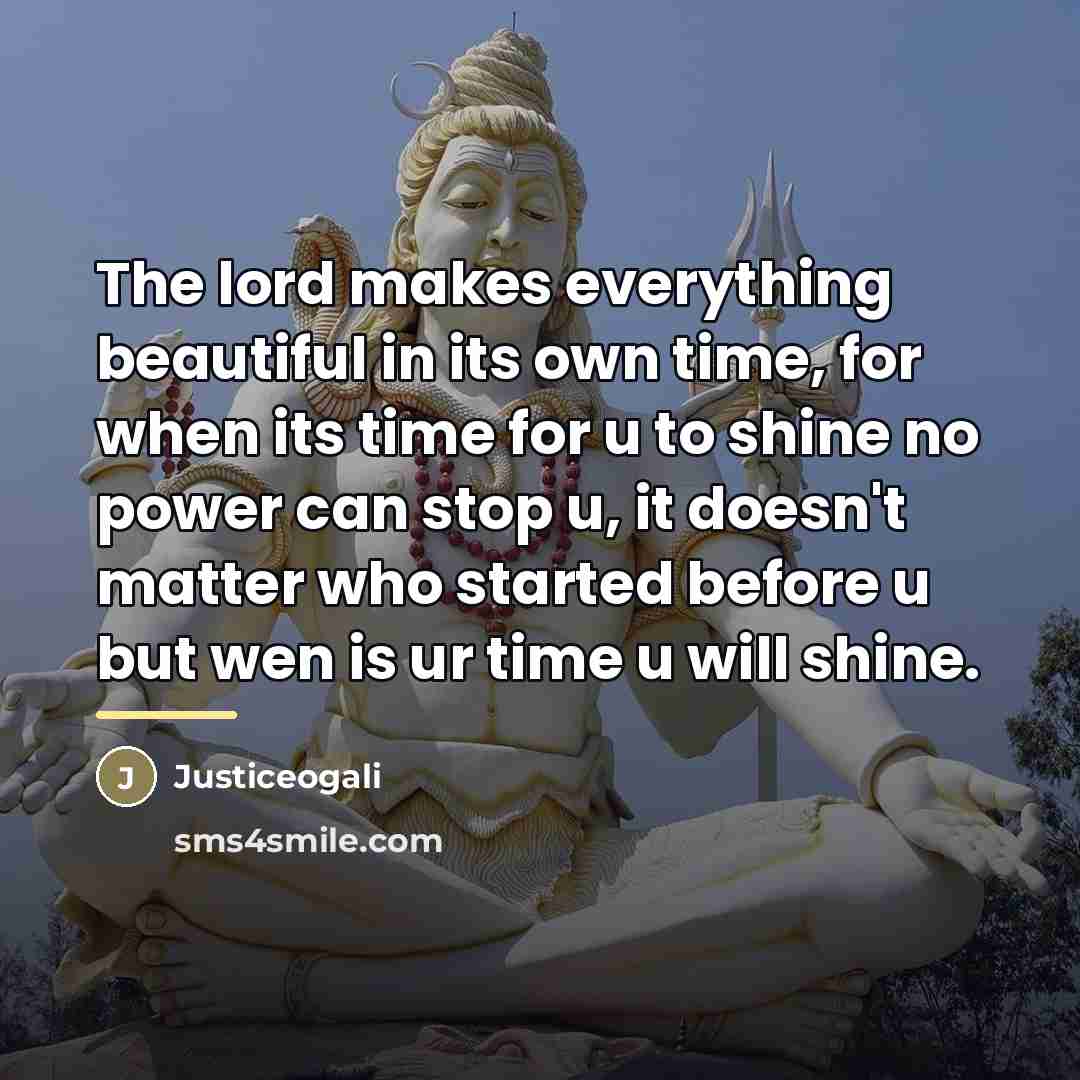 “The lord makes everything beautiful in its own time, for…” quote by Justiceogali