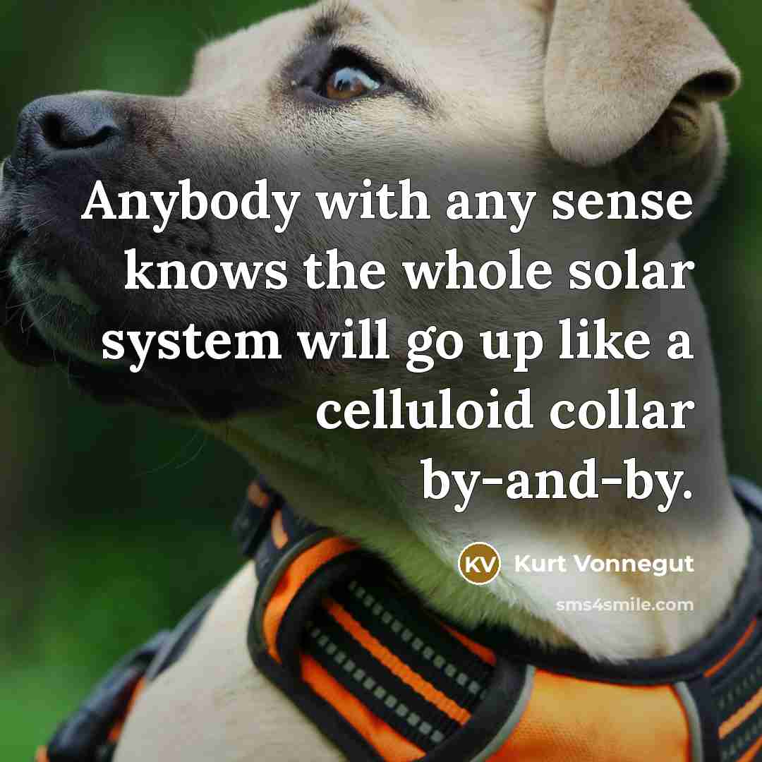 “Anybody with any sense knows the whole solar system will…” quote by Kurt Vonnegut