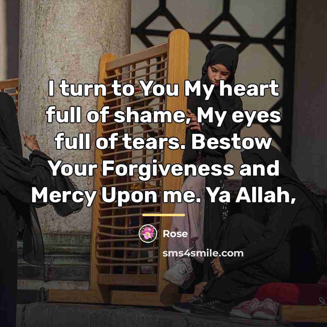 “I turn to You My heart full of shame, My…” quote by Rose