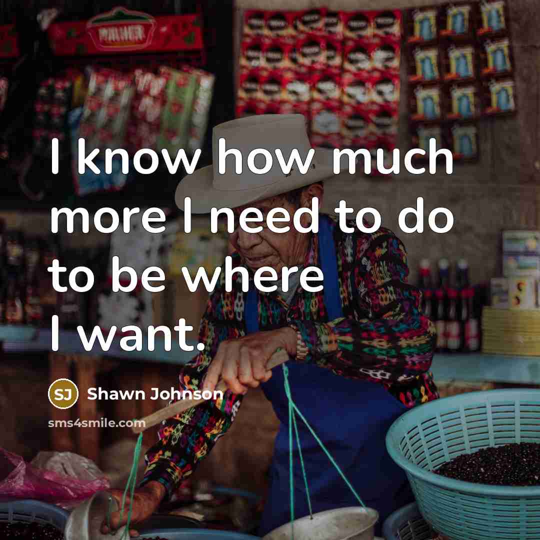“I know how much more I need to do to be where I want.” quote by Shawn Johnson