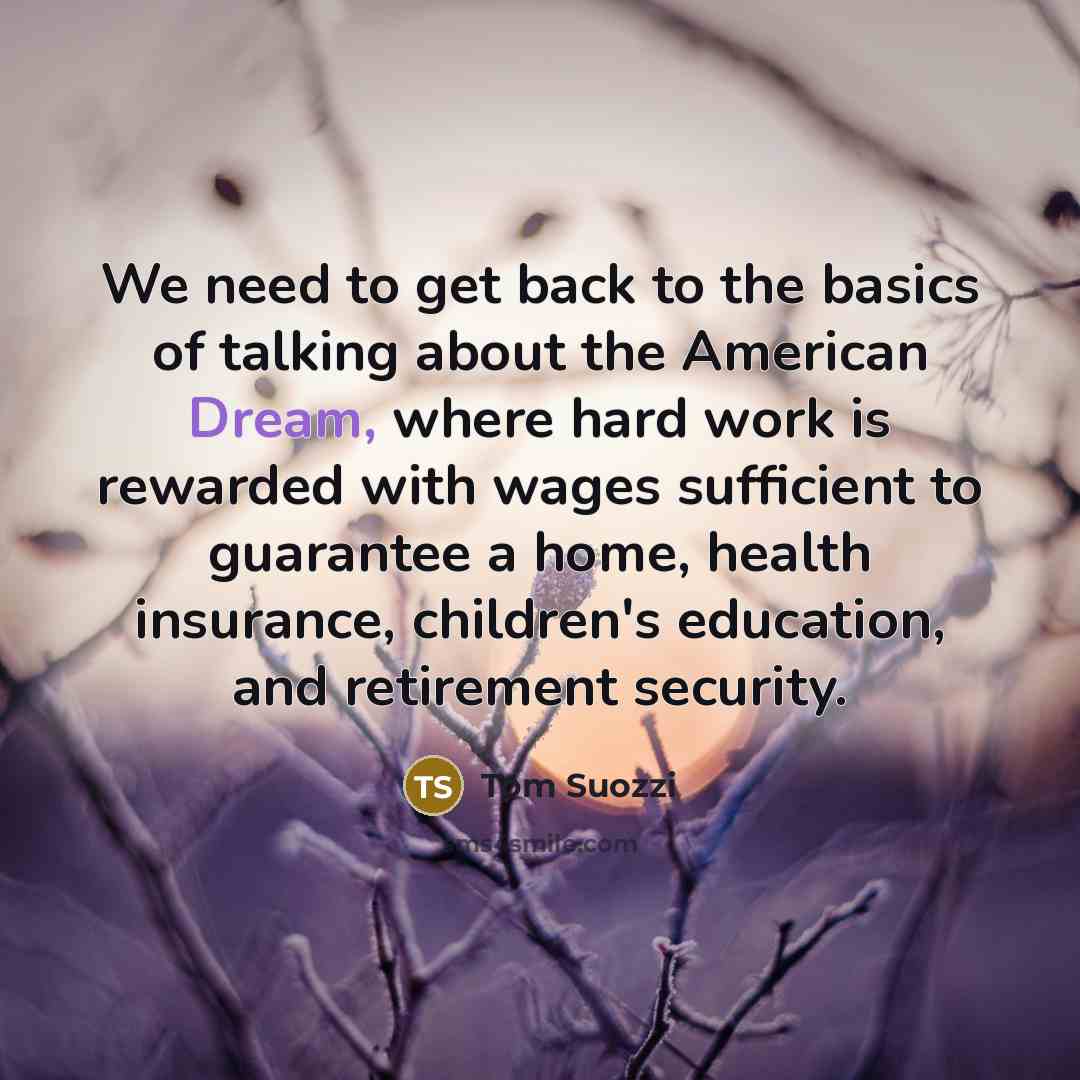 “We need to get back to the basics of talking…” quote by Tom Suozzi