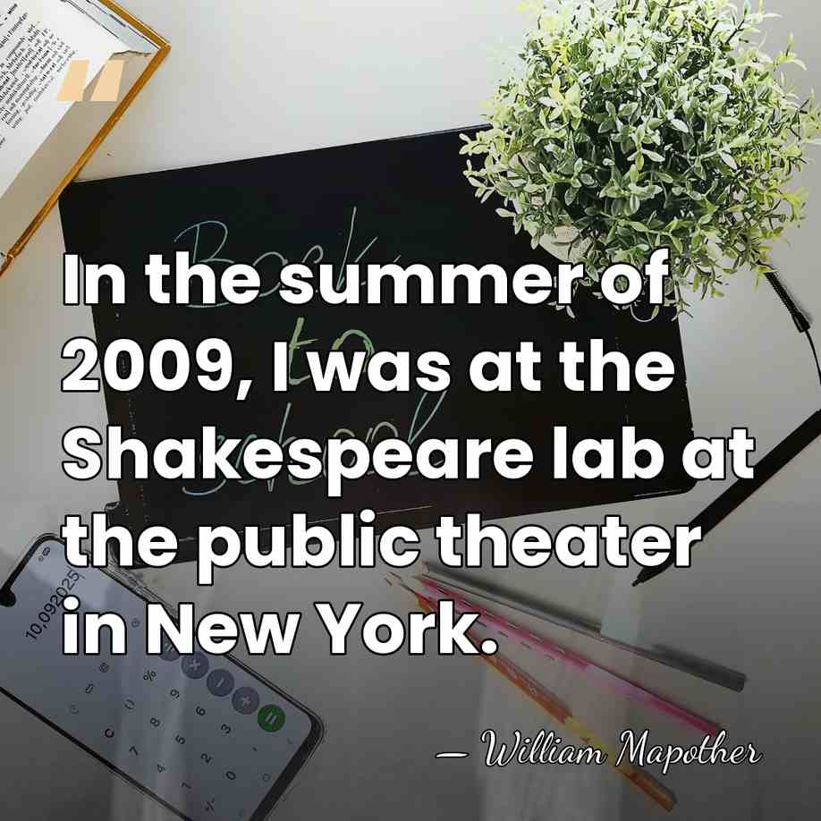 In the summer of 2009, I was at the Shakespeare lab at&hellip; - William Mapother