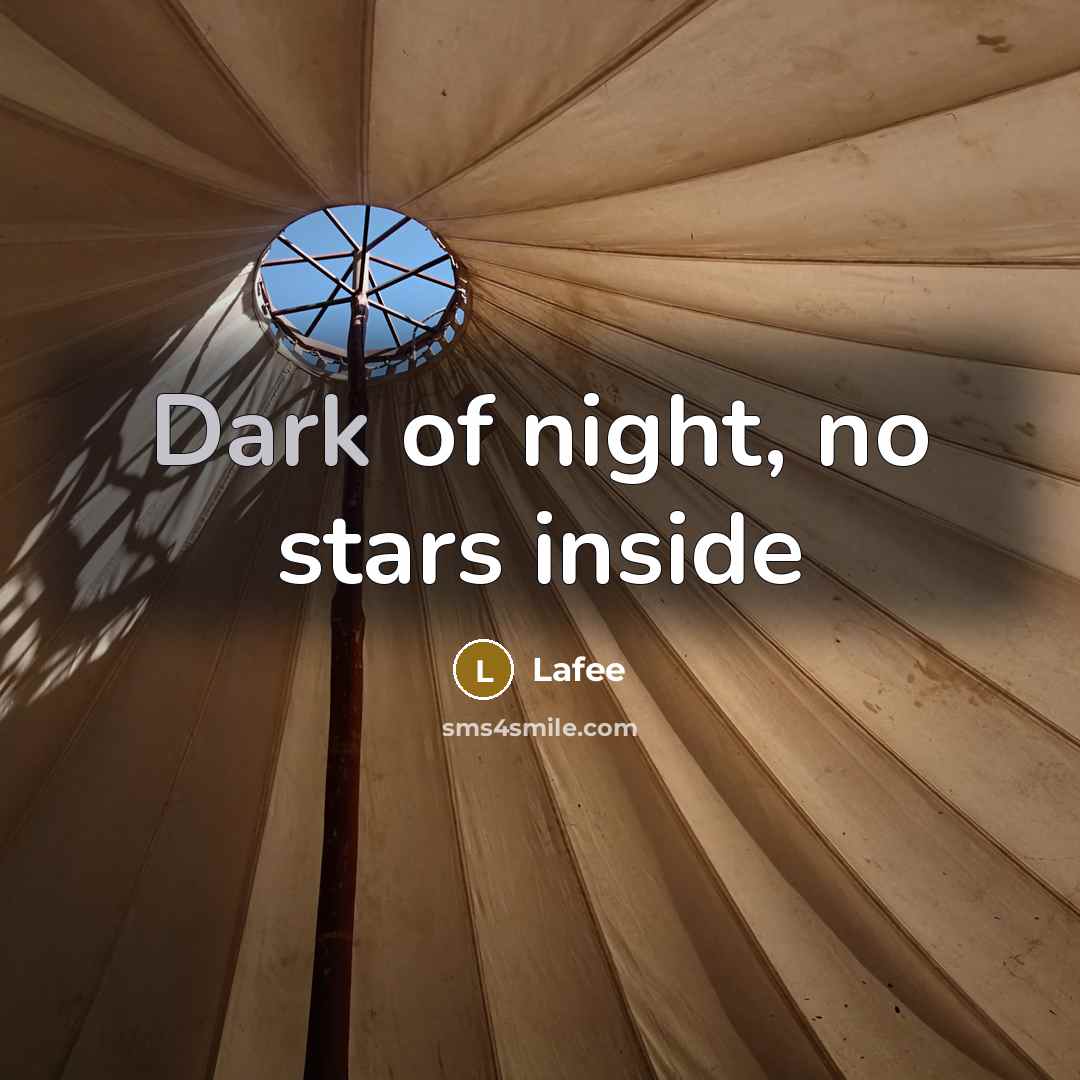 “Dark of night, no stars inside…” quote by Lafee