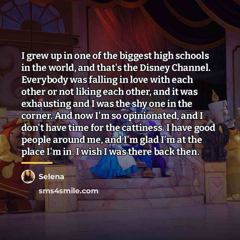 “I grew up in one of the biggest high schools…” quote by Selena