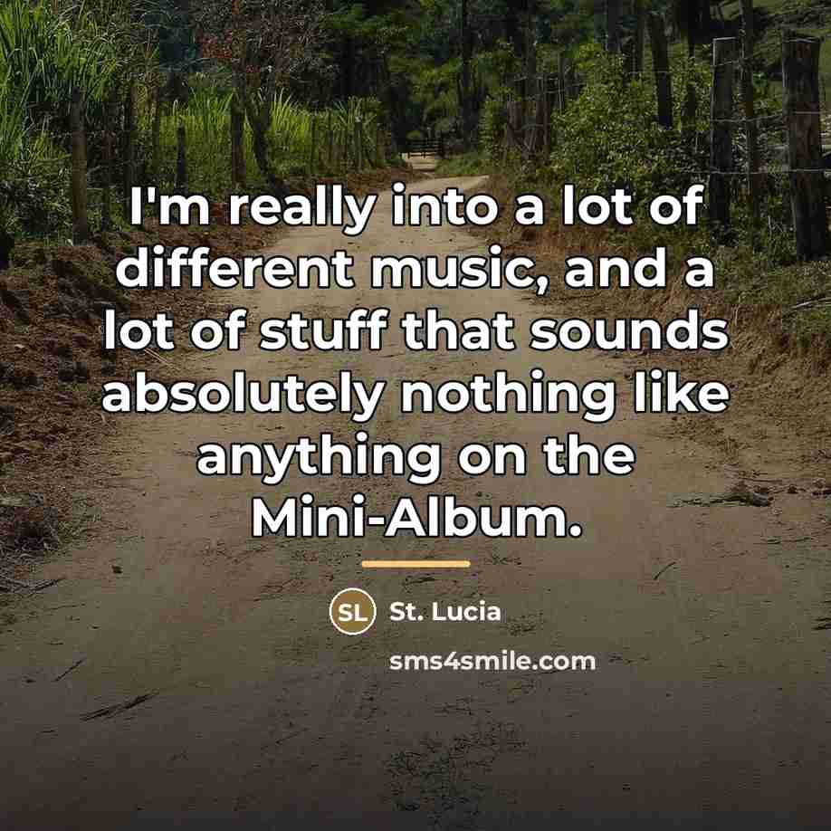 “I'm really into a lot of different music, and a…” quote by St. Lucia