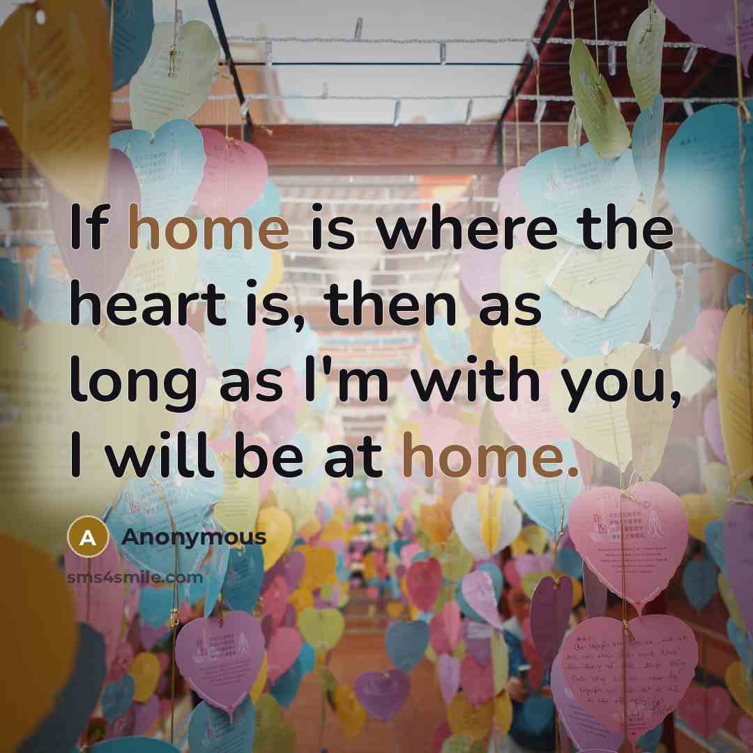 “If home is where the heart is, then as long…” quote by Anonymous