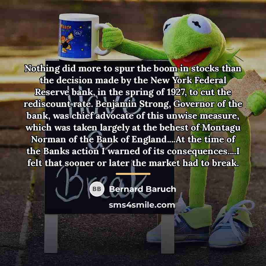 “Nothing did more to spur the boom in stocks than…” quote by Bernard Baruch