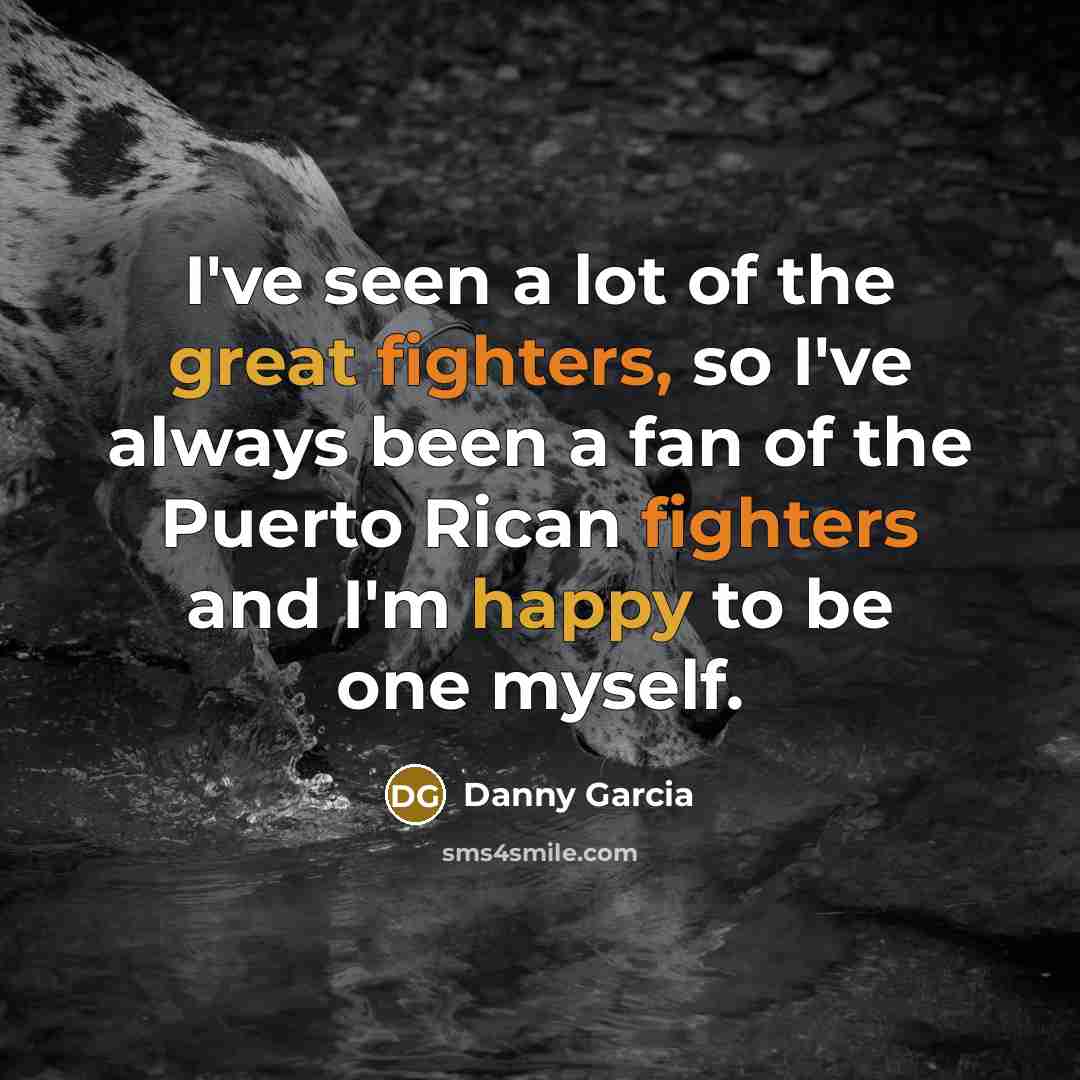 “I've seen a lot of the great fighters, so I've…” quote by Danny Garcia