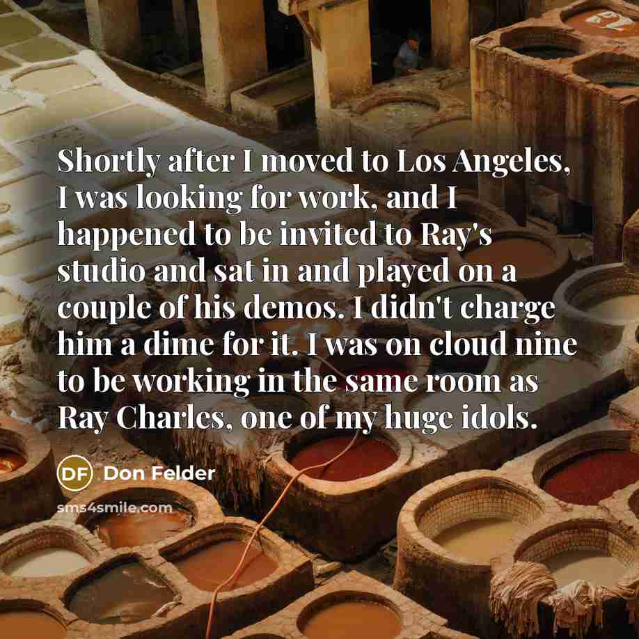 “Shortly after I moved to Los Angeles, I was looking…” quote by Don Felder